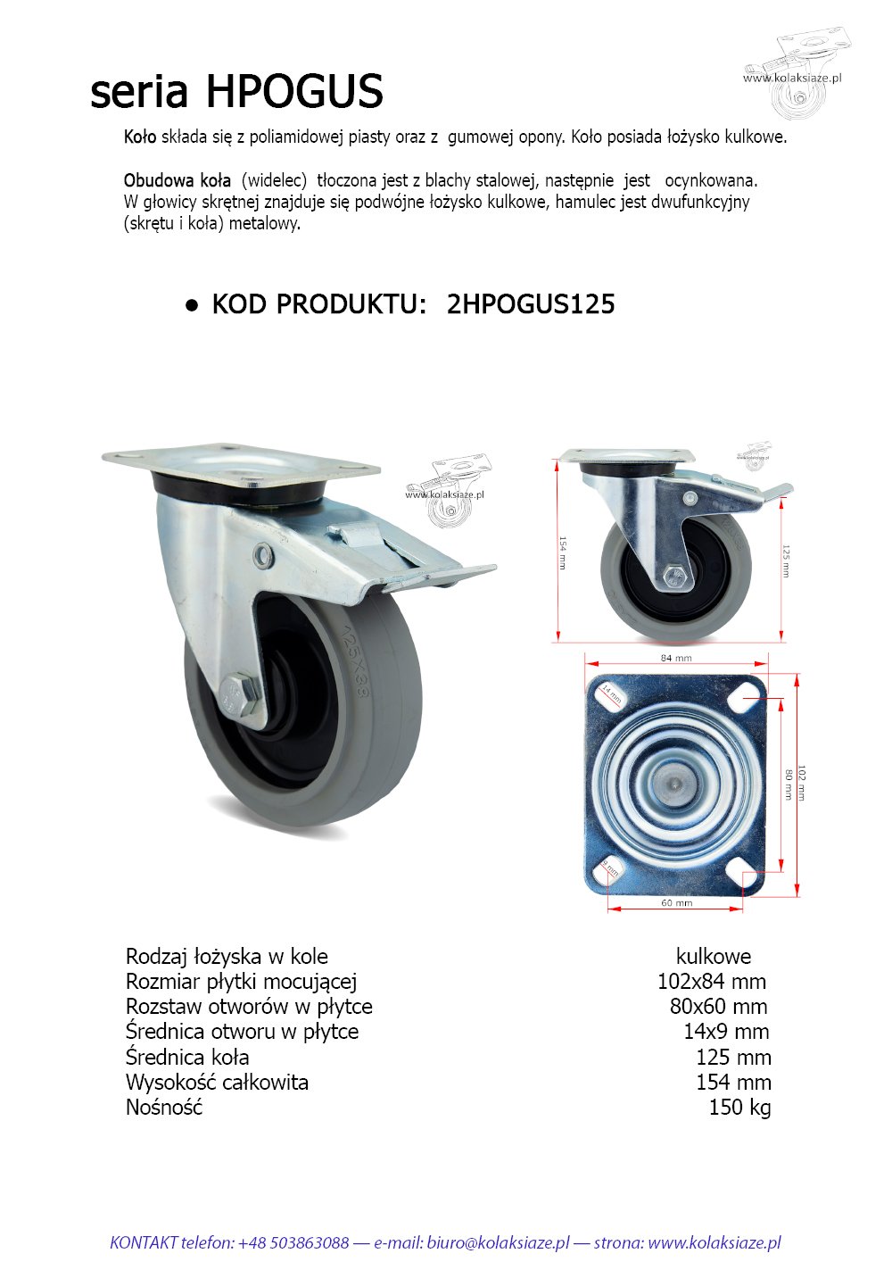 2HPOGUS125K1 KP koła książe
